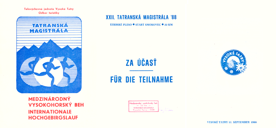 Tatranska Magistrala 1988